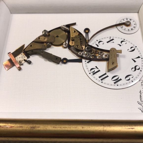 VINTAGE Original Metal Sculpture Folk Art in Frame. Artist is Roma. London 1972. - Picture 6 of 11